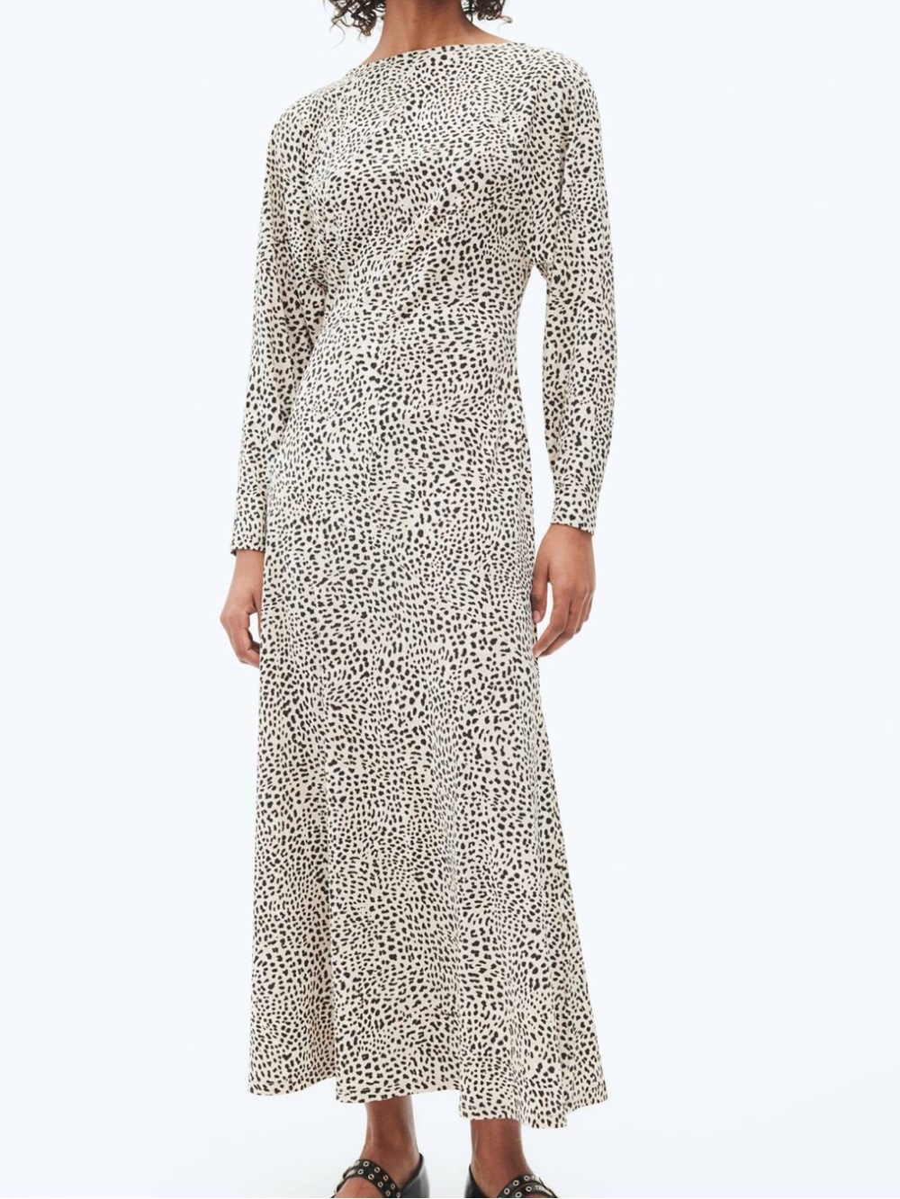 H&M boat neck long sleeve dress